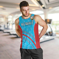 Custom Kuwait Cricket Men Tank Top Kuwayt Sporty Pattern - Wonder Print Shop