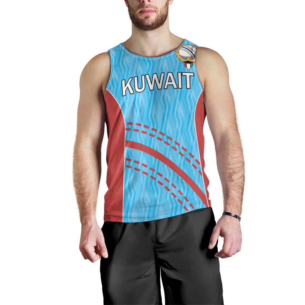 Custom Kuwait Cricket Men Tank Top Kuwayt Sporty Pattern - Wonder Print Shop
