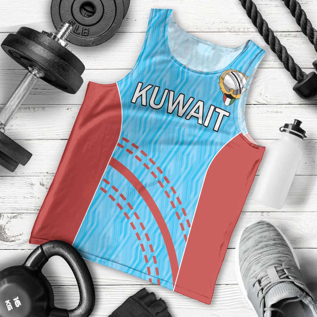 Custom Kuwait Cricket Men Tank Top Kuwayt Sporty Pattern - Wonder Print Shop