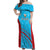 Custom Kuwait Cricket Off Shoulder Maxi Dress Kuwayt Sporty Pattern - Wonder Print Shop