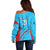 Custom Kuwait Cricket Off Shoulder Sweater Kuwayt Sporty Pattern - Wonder Print Shop