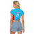 Custom Kuwait Cricket Raglan Cropped T Shirt Kuwayt Sporty Pattern - Wonder Print Shop