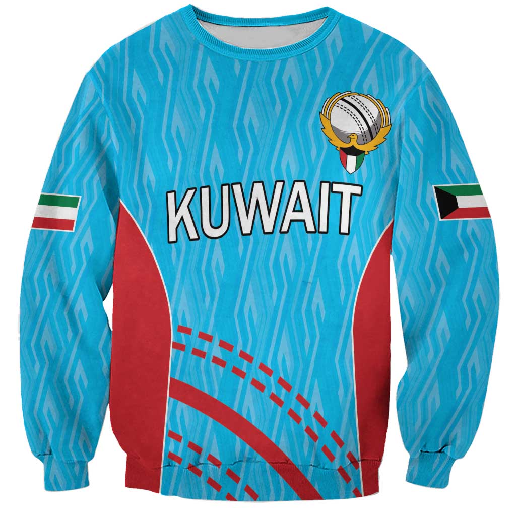 Custom Kuwait Cricket Sweatshirt Kuwayt Sporty Pattern - Wonder Print Shop