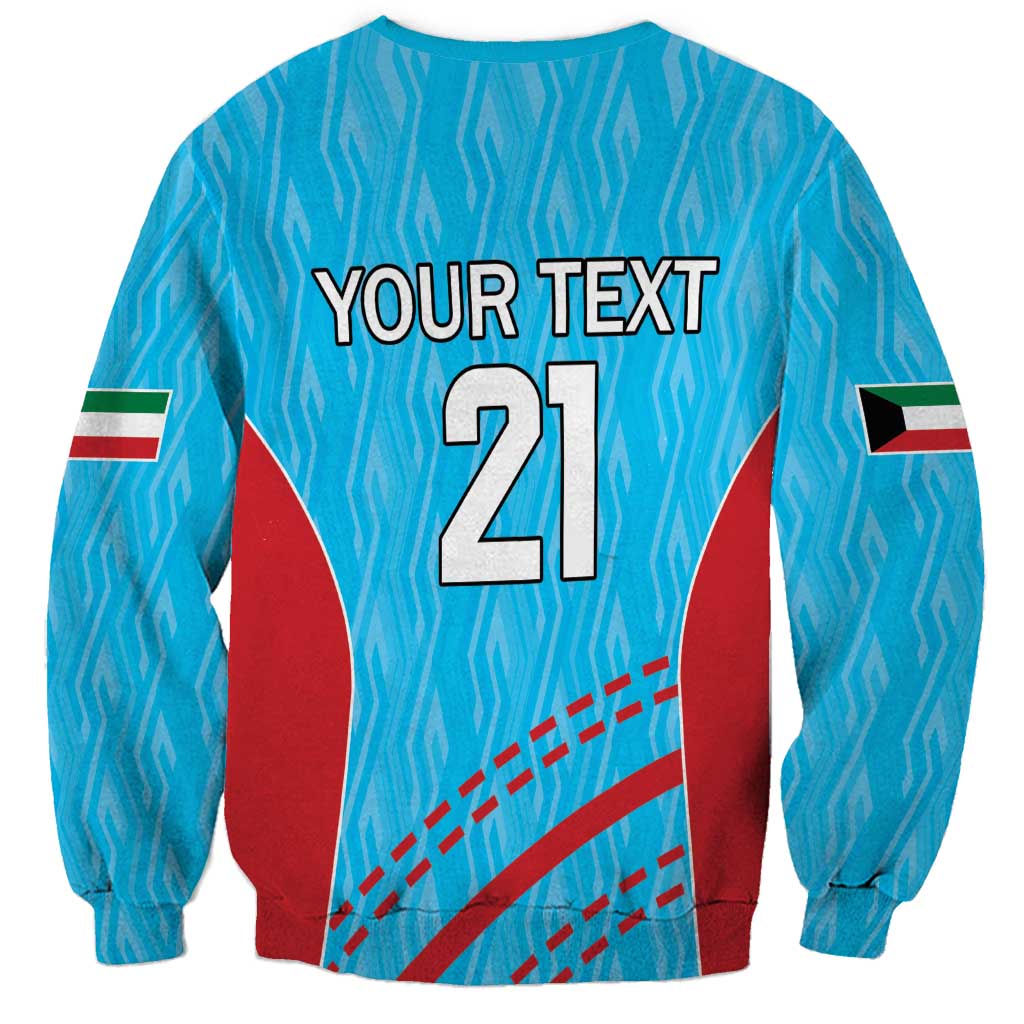 Custom Kuwait Cricket Sweatshirt Kuwayt Sporty Pattern - Wonder Print Shop