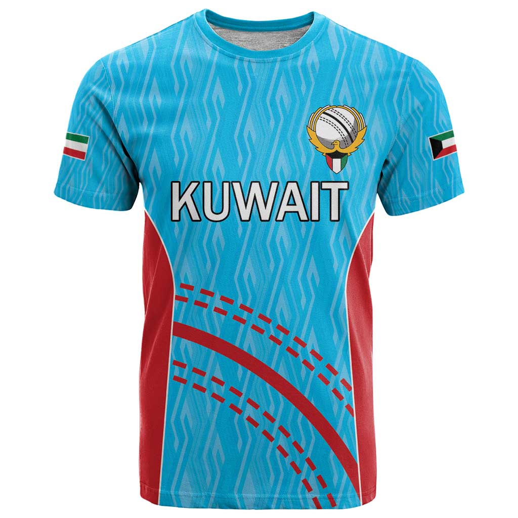 Custom Kuwait Cricket T Shirt Kuwayt Sporty Pattern - Wonder Print Shop