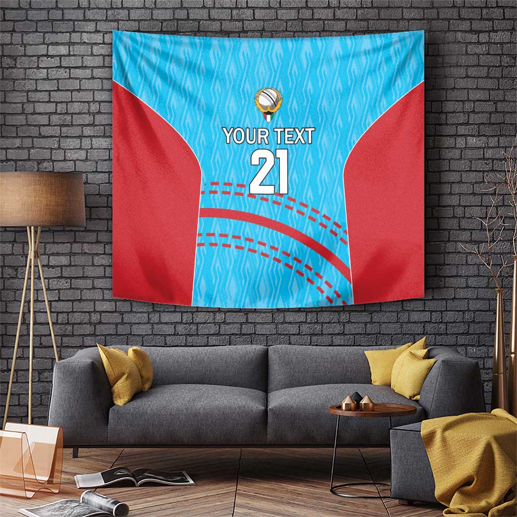 Custom Kuwait Cricket Tapestry Kuwayt Sporty Pattern - Wonder Print Shop