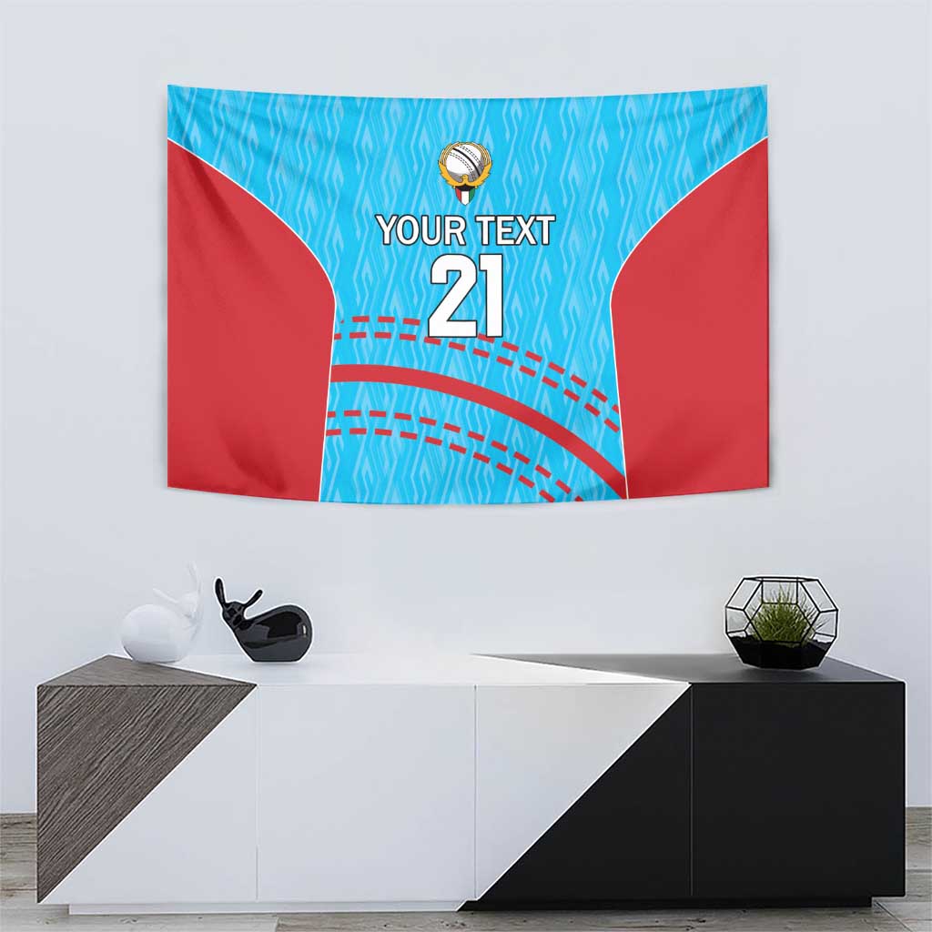 Custom Kuwait Cricket Tapestry Kuwayt Sporty Pattern - Wonder Print Shop
