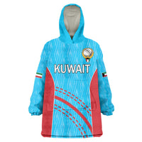 Custom Kuwait Cricket Wearable Blanket Hoodie Kuwayt Sporty Pattern - Wonder Print Shop