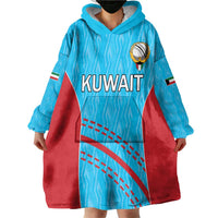 Custom Kuwait Cricket Wearable Blanket Hoodie Kuwayt Sporty Pattern - Wonder Print Shop
