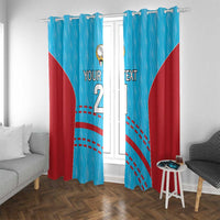 Custom Kuwait Cricket Window Curtain Kuwayt Sporty Pattern - Wonder Print Shop