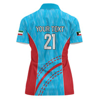 Custom Kuwait Cricket Women Polo Shirt Kuwayt Sporty Pattern - Wonder Print Shop