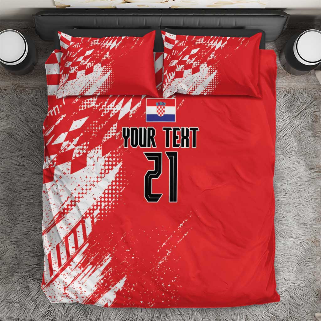 Croatia Rugby Custom Bedding Set Chessboard with Sporty Pattern LT9 - Wonder Print Shop