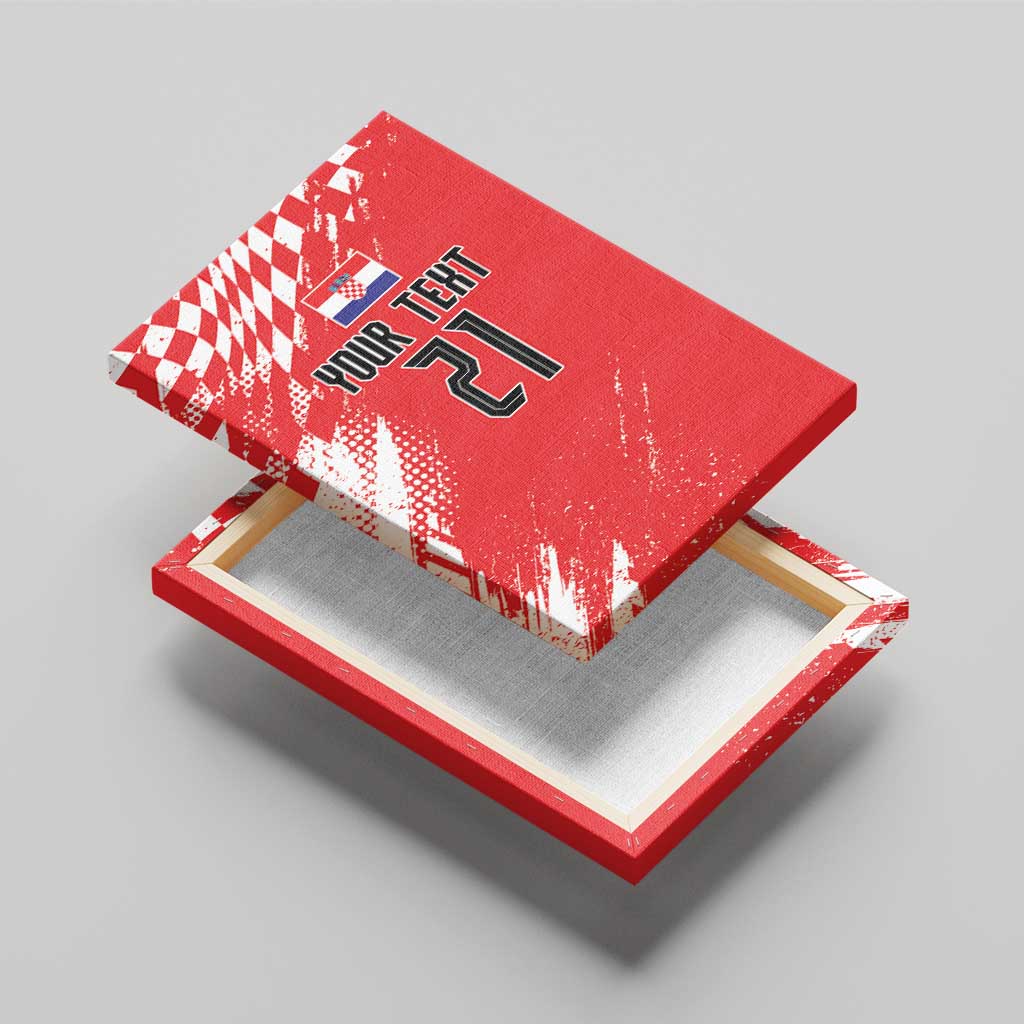 Croatia Rugby Custom Canvas Wall Art Chessboard with Sporty Pattern LT9 - Wonder Print Shop