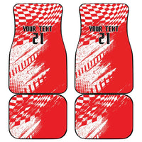 Croatia Rugby Custom Car Mats Chessboard with Sporty Pattern LT9 - Wonder Print Shop