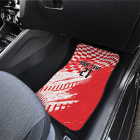 Croatia Rugby Custom Car Mats Chessboard with Sporty Pattern LT9 - Wonder Print Shop