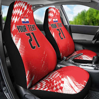 Croatia Rugby Custom Car Seat Cover Chessboard with Sporty Pattern LT9 - Wonder Print Shop