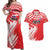 Croatia Rugby Custom Couples Matching Off Shoulder Maxi Dress and Hawaiian Shirt Chessboard with Sporty Pattern LT9 - Wonder Print Shop