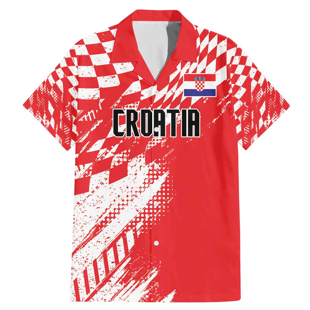 Croatia Rugby Custom Family Matching Mermaid Dress and Hawaiian Shirt Chessboard with Sporty Pattern LT9 - Wonder Print Shop