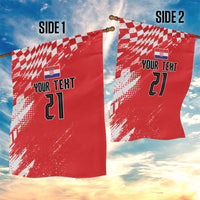 Croatia Rugby Custom Garden Flag Chessboard with Sporty Pattern - Wonder Print Shop