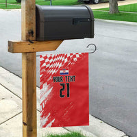 Croatia Rugby Custom Garden Flag Chessboard with Sporty Pattern - Wonder Print Shop