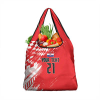 Croatia Rugby Custom Grocery Bag Chessboard with Sporty Pattern