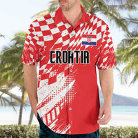 Croatia Rugby Custom Hawaiian Shirt Chessboard with Sporty Pattern - Wonder Print Shop