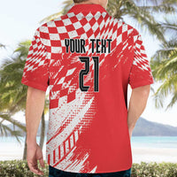 Croatia Rugby Custom Hawaiian Shirt Chessboard with Sporty Pattern - Wonder Print Shop