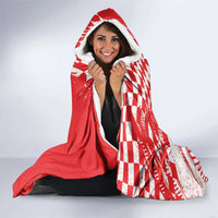 Croatia Rugby Custom Hooded Blanket Chessboard with Sporty Pattern