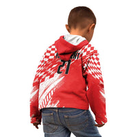 Croatia Rugby Custom Kid Hoodie Chessboard with Sporty Pattern - Wonder Print Shop