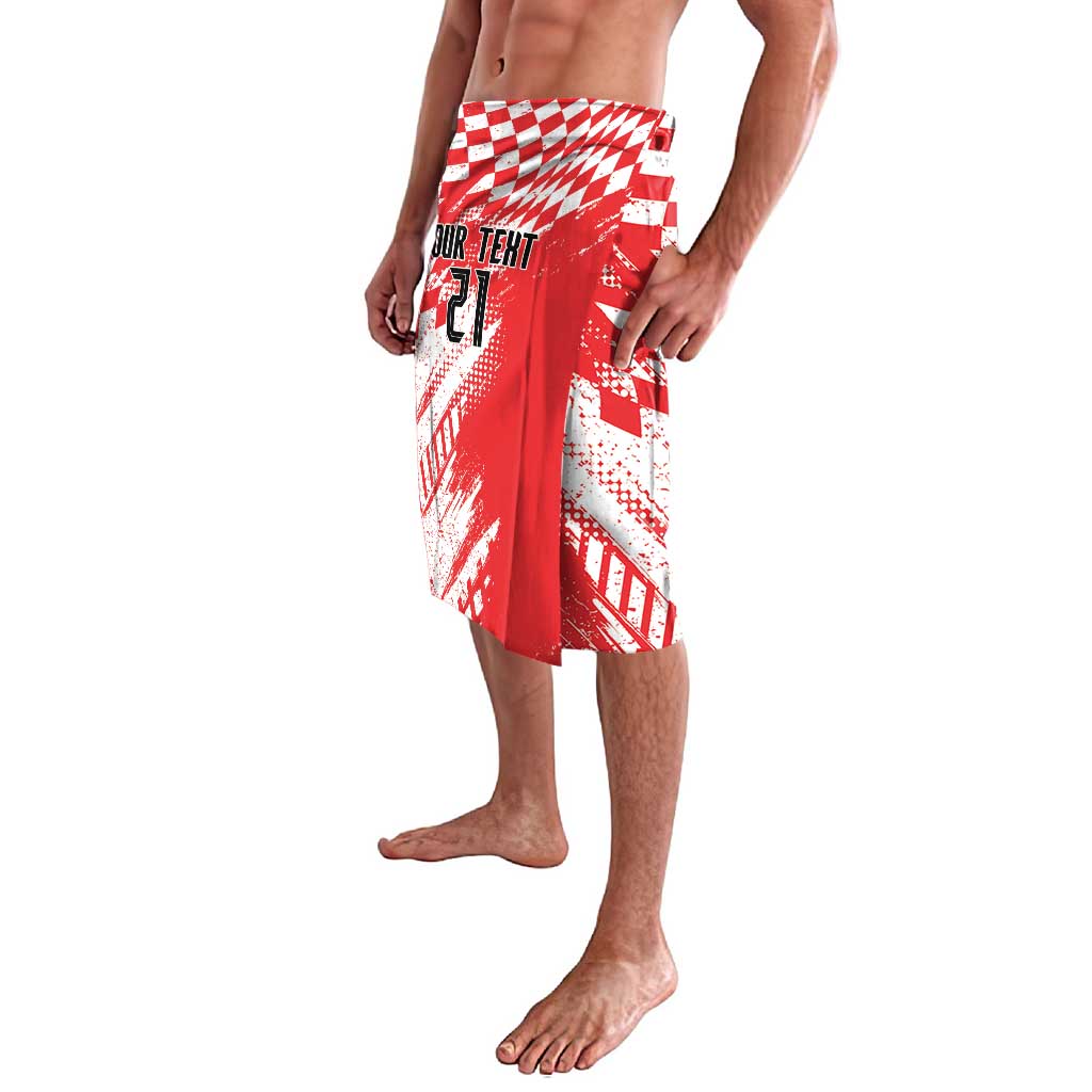 Croatia Rugby Custom Lavalava Chessboard with Sporty Pattern - Wonder Print Shop