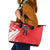 Croatia Rugby Custom Leather Tote Bag Chessboard with Sporty Pattern - Wonder Print Shop