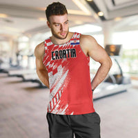 Croatia Rugby Custom Men Tank Top Chessboard with Sporty Pattern - Wonder Print Shop