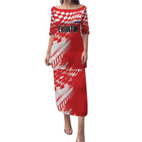 Croatia Rugby Custom Puletasi Chessboard with Sporty Pattern - Wonder Print Shop