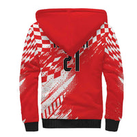 Croatia Rugby Custom Sherpa Hoodie Chessboard with Sporty Pattern - Wonder Print Shop