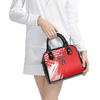 Croatia Rugby Custom Shoulder Handbag Chessboard with Sporty Pattern