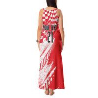 Croatia Rugby Custom Tank Maxi Dress Chessboard with Sporty Pattern - Wonder Print Shop