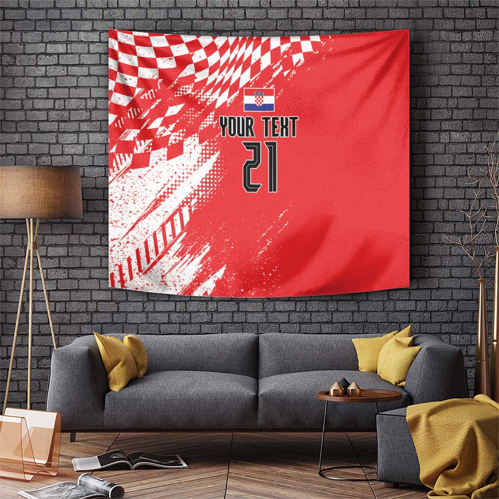 Croatia Rugby Custom Tapestry Chessboard with Sporty Pattern - Wonder Print Shop