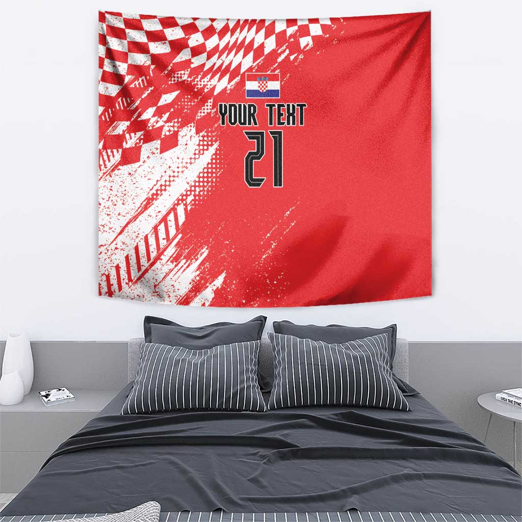 Croatia Rugby Custom Tapestry Chessboard with Sporty Pattern - Wonder Print Shop