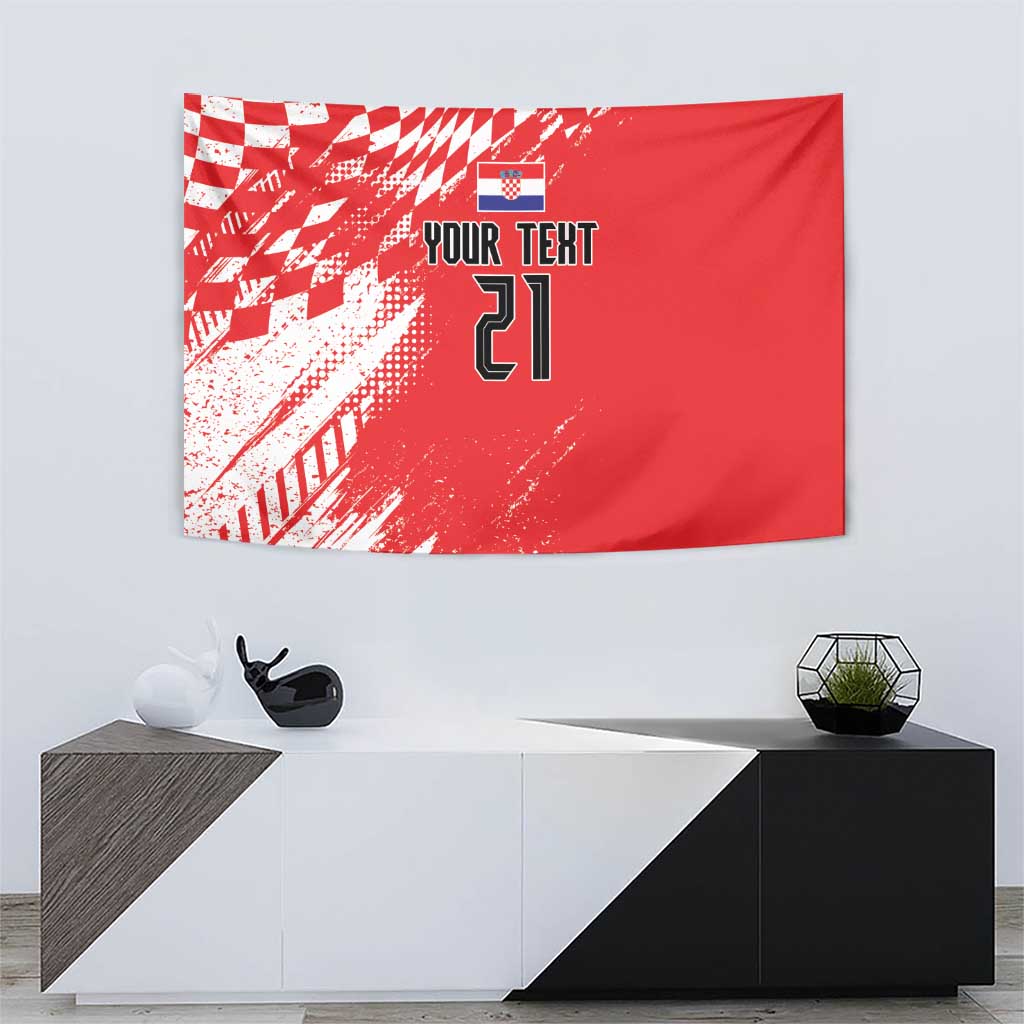 Croatia Rugby Custom Tapestry Chessboard with Sporty Pattern - Wonder Print Shop