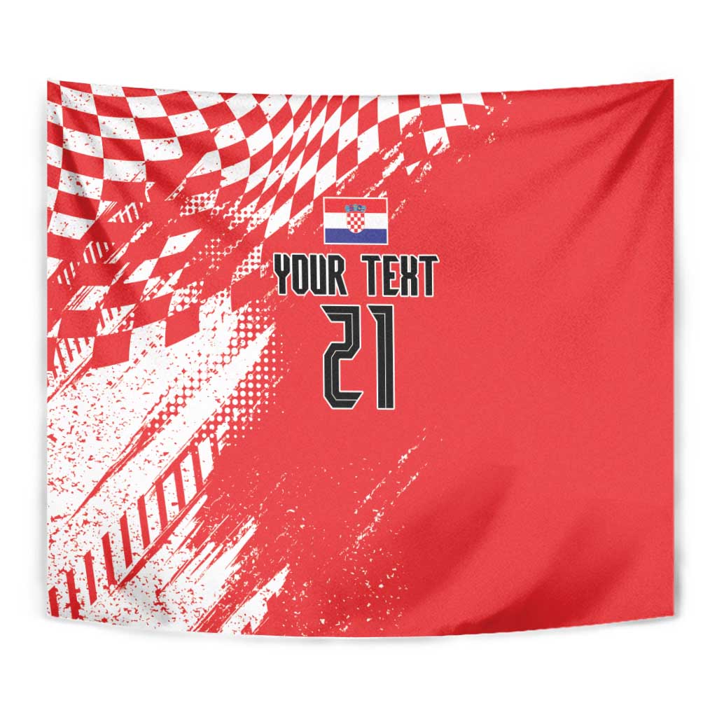 Croatia Rugby Custom Tapestry Chessboard with Sporty Pattern - Wonder Print Shop