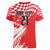 Croatia Rugby Custom Women V-Neck T-Shirt Chessboard with Sporty Pattern - Wonder Print Shop
