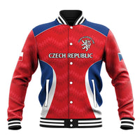 Czech Republic Rugby Custom Baseball Jacket Silver Double-tailed Lion Sporty Pattern LT9 - Wonder Print Shop