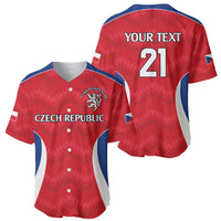 Czech Republic Rugby Custom Baseball Jersey Silver Double-tailed Lion Sporty Pattern LT9 - Wonder Print Shop