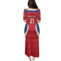 Czech Republic Rugby Custom Family Matching Puletasi and Hawaiian Shirt Silver Double-tailed Lion Sporty Pattern - Wonder Print Shop