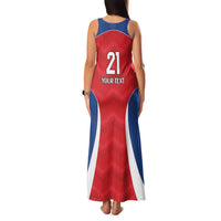 Czech Republic Rugby Custom Family Matching Tank Maxi Dress and Hawaiian Shirt Silver Double-tailed Lion Sporty Pattern - Wonder Print Shop