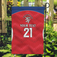 Czech Republic Rugby Custom Garden Flag Silver Double-tailed Lion Sporty Pattern - Wonder Print Shop