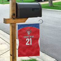 Czech Republic Rugby Custom Garden Flag Silver Double-tailed Lion Sporty Pattern - Wonder Print Shop