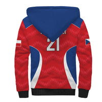 Czech Republic Rugby Custom Sherpa Hoodie Silver Double-tailed Lion Sporty Pattern - Wonder Print Shop