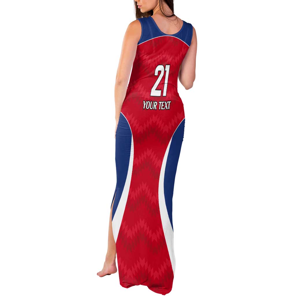 Czech Republic Rugby Custom Tank Maxi Dress Silver Double-tailed Lion Sporty Pattern - Wonder Print Shop