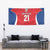 Czech Republic Rugby Custom Tapestry Silver Double-tailed Lion Sporty Pattern - Wonder Print Shop